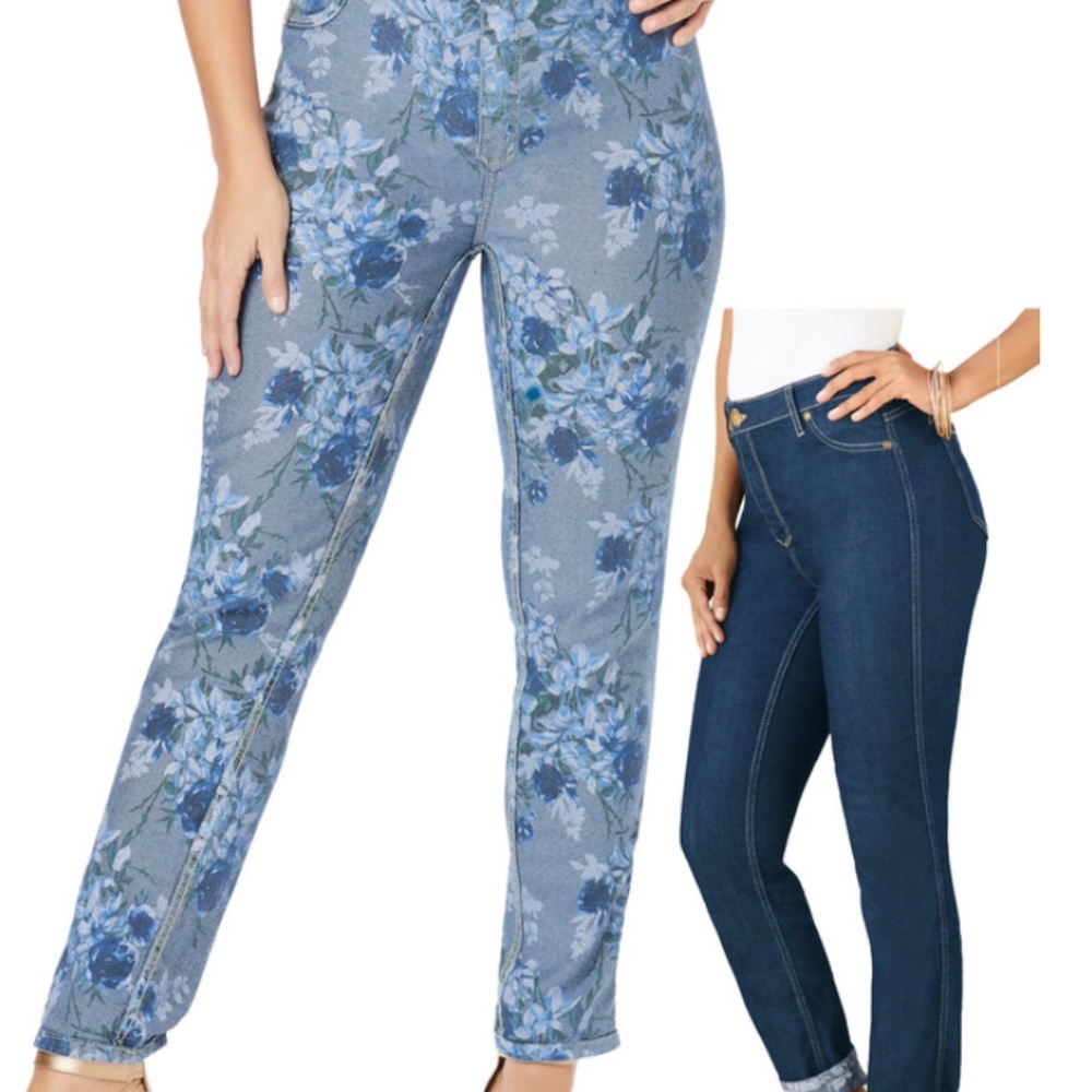 Roamans denim 24/7 reversible plus size jeans
